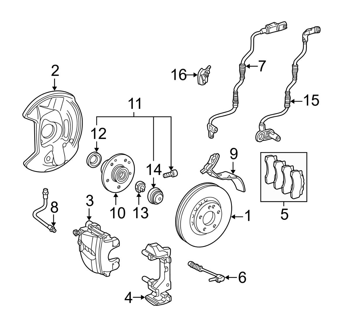 Mercedes Disc Brake Pad Wear Sensor - Front 2105401117